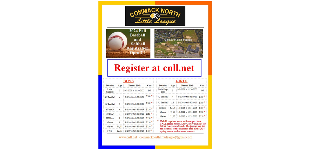 2024 Fall Registration Flyer